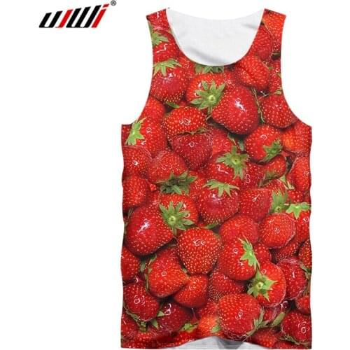 UJWI 3D New Harajuku Fruit Vest Women/men Cool Print Strawberry Flower Tank Top Man Singlets Hiphop Punk Style Sleeveless Shirts