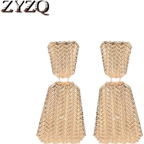 ZYZQ Popular Bohemia Women Style Earrings With Rough Pattern Engraved Fashion Women Accessories Wholesale Lots&Bulk Hot 2020