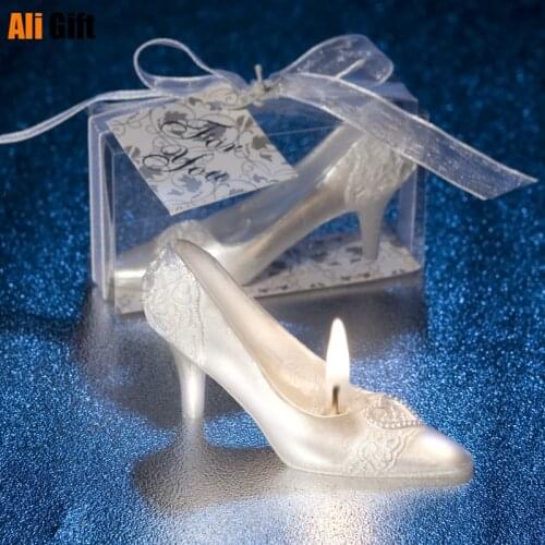 2021 Romantic Marriage Proposal Gift Wedding Candle Confession Cinderella Crystal Shoes Girlfriend Candles Wedding Decoration