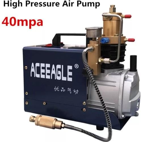 220V 1.8KW 40 Mpa Electric Air Compressor High Pressure Air Pump pneumatic Airgun PCP Inflator With High Pressure Safety Valve