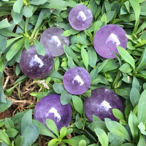 5 pieces amethyst crystal ball healing reiki amethyst quartz crystal sphere very good color 18-22mm