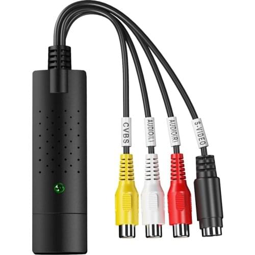 Easycap USB 2.0 Easy Cap Video TV DVD VHS DVR Capture Adapter Easier Cap USB Video Capture Device Support Win10