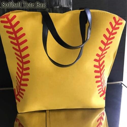 Canvas Softball baseball Tote bag!Personalized and ready for those ballfield days