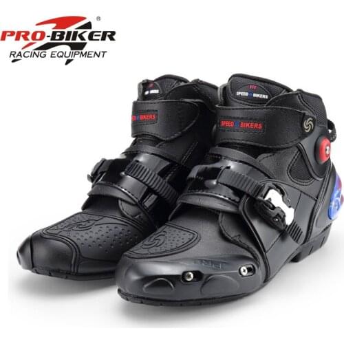 A9003 Microfiber leather Motorcycle boots professional PRO SPEED short racing boot bota motocross motobotinki motorcycle shoes