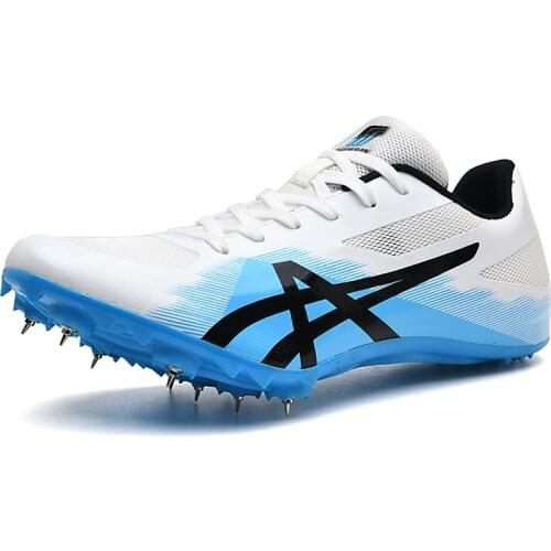 Unisex Track Spike Running Sprint Shoes Track and Field Shoes Mesh Breathable Lightweight Professional Athletic Sneakers Women