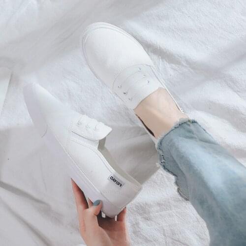 Women Vulcanized Shoes High Quality Women Sneakers Slip on Flats Shoes Women Loafers Walking Flat 35-40 Tenis De Mujer