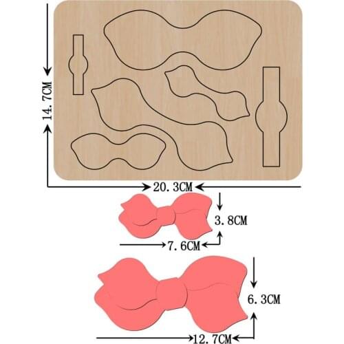 Petal Bow Knot Headband Headdress Hairpin Cutting Mold Wood Die For Blade Rule Cutter For DIY Leather Cloth Paper Headwear Craft