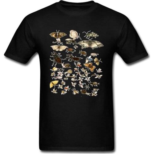 Summer T Shirt Collection Of Insects Tshirt Printed Man T-shirts 100% Cotton Clothes Unique Tops Tees Drop Shipping