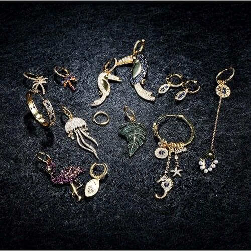 LIDU High Quality 925 Silver Billbird Flamingo Earrings Tropical Wind Exquisite Monaco Ornaments To Give Friends Gifts