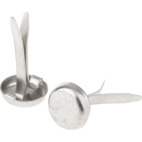 200 Pieces Multi-functional Split Pins Brads Silver Brads Paper Fasteners for Scrapbooking Stamping Embellishments Making