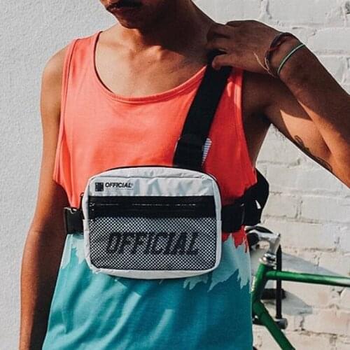 Chest bag streetwear mini for men hip hop adjustable oxford chest rig bag bk Tactical vest Functional Outdoor Sports Waist Bag