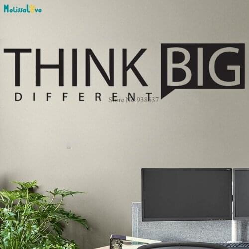 Office Quote Decal Think Big Different Inspired Meeting Room Company Classroom Decal Removable Vinyl Wall Sticker BB420