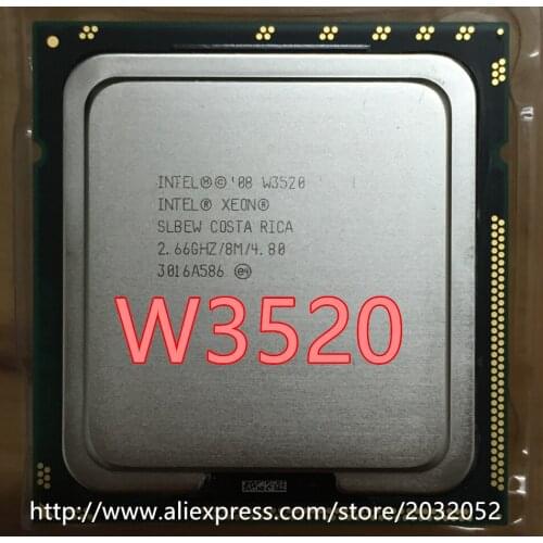 Original For lntel W3520 SLBEW CPU 2.66GHz LGA1366 Cache 8MB Quad-Core for X58 (working 100% Free Shipping)