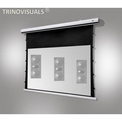 T1TSH,16:9 Homecinema 4K/3D Tensioned Electric Projection Screen Acoustically Transparent Projector Screens Sound Through