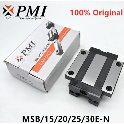 Taiwan PMI MSB15E MSB20E MSB25E MSB30E -N linear guide slider carriage block bearing MSB15ESSFCN MSB20E-N for CNC router