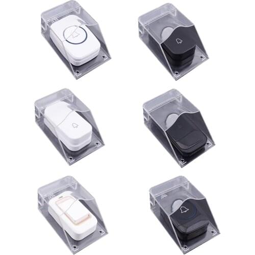 Waterproof Doorbell Cover Plastic Doorbell Protector Replacement Transparent Home Bell Chime Cover For Wireless Smart Door Bell