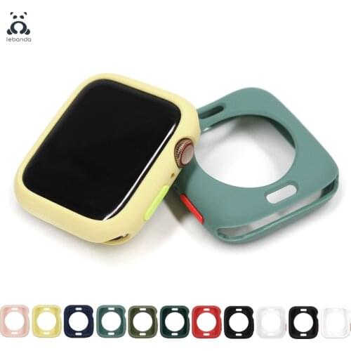 Lebanda TPU protective case is suitable for Apple Watch series 6SE 5 4 3 2 1 ultra-thin color protective case with color buttons
