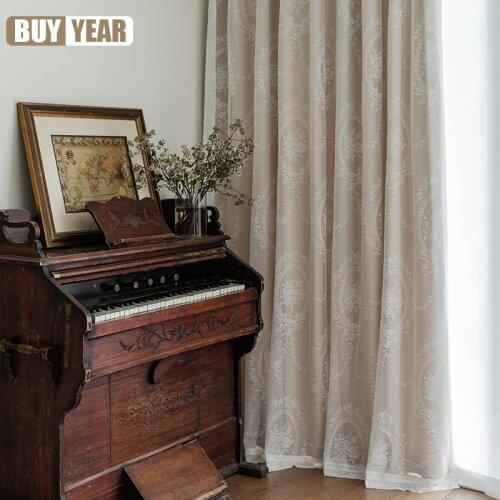 American New Full Shading Curtains for Living Room and Bedroom Cloth Korean Living Room Bedroom Shading Customized Products
