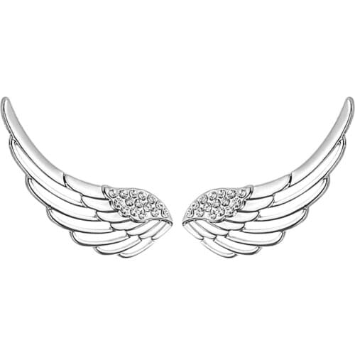 Sinya S925 sterling silver jewelry Korean version of the exquisite young beautiful wings Hook earrings for womens girls