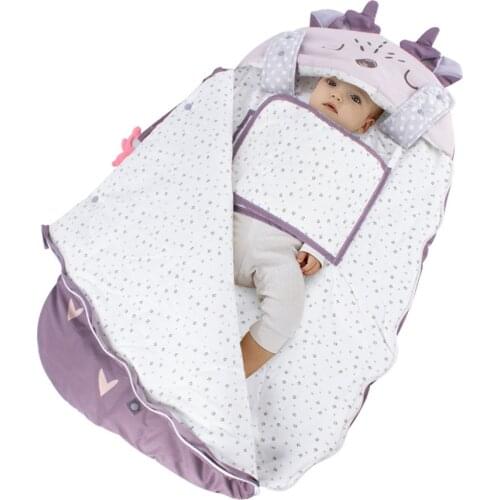 Winter Baby Sleeping Bag Nursery Cotton Blankets Newborn Baby Kids Toddler Sleep Sack Thicken Warm Stroller Wrap Blanket