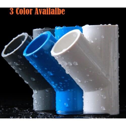1pc PVC Inner Dia.20mm-32mm I.D 3 Way Connector Water Pipe y Adapter Garden irrigation System Pipe Fittings UPVC Pipe Joints