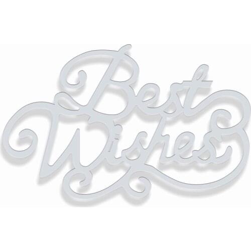 2020 New English Words Best Wishes Metal Cutting Dies For Cut Paper Making Decoration Greeting Card DIY Scrapbooking No Stamps