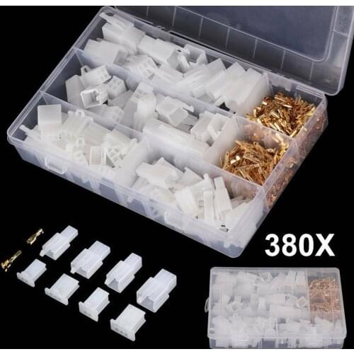 380PCS Motorcycle Car Electric Wire Connector Male Female Crimp Terminal 2.8mm Automobile Quick Connectors Block Plug Socket Kit