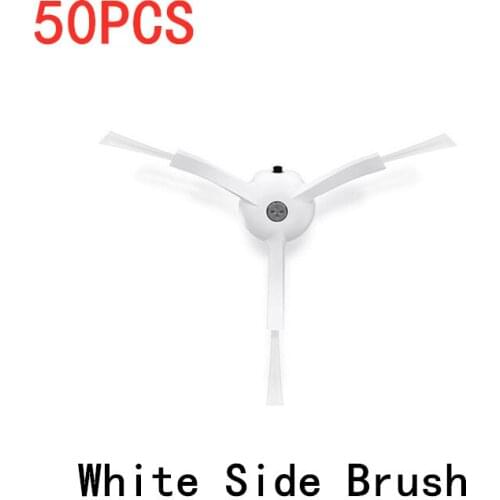 50PCS 3-Foot White Side Brush Universal for Xiaomi Roborock and Mijia, 1/2/1S Gen rockrobo s5 s6 max pure maxv Mi Robot Kits