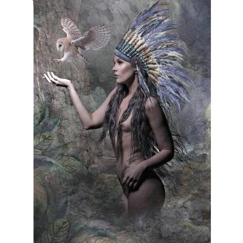 Needlework Diamond Painting Indian Woman Diamond Embroidery All Drill Rhinestone Mosaic Picture hobby gift diy photo custom