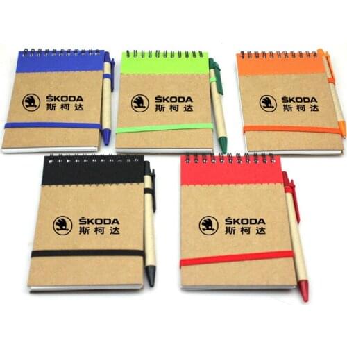 Free 1 Color Customized Logo environmental protection notebook With pens stationery notebook, 1000pcs/lot
