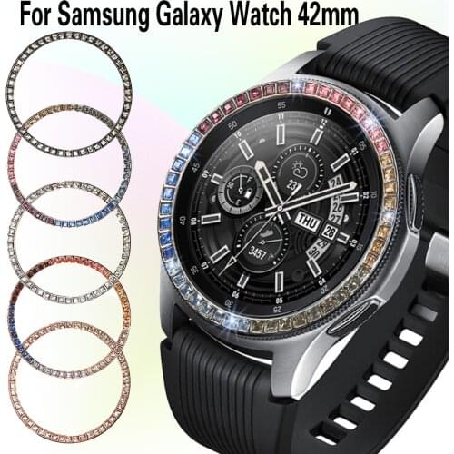 Bling Bezel For Samsung Galaxy Watch 42mm Case Gear S2 Classic Sport Adhesive Cover band Accessories For Samsung Galaxy Watch 42