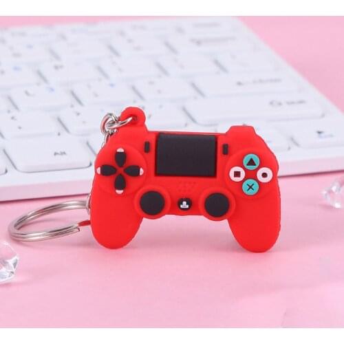 Console Game Machine Kids Handheld With Keychain Stereo Cartoon Football Dinosaur Spaceman Boy Girl Bag Hanging Keyring