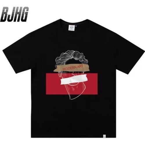 100% Cotton Harajuku Plus Size T-shirt For Men And Women All-match Round Neck Short-sleeved T-shirt Mens Top Bottoming Shirt