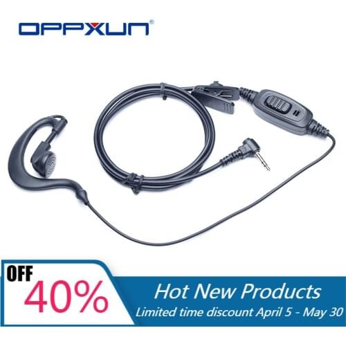 OPPXUN 1 Pin 2.5mm Ptt Mic Earpiece Headset for HYT Hytera Motorola Walkie Talkie Two Way Radio TC310 TC320 T6200 T6210 T6220
