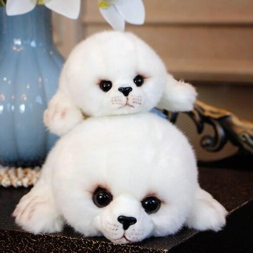 32cm Dropshipping Soft Cute Seals Plush Toy Sea World Animal Sea Lion Plush Stuffed Doll Big Eyes Baby Birthday Gift for Kids