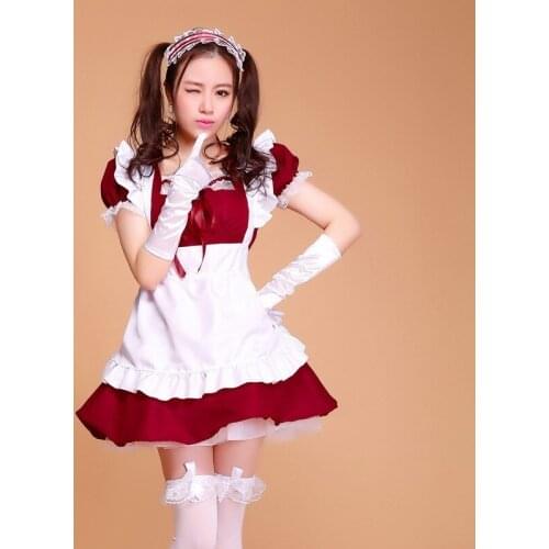 Halloween costumes for women maid plus size Sexy French Maid Costume Sweet Gothic Lolita Dress Anime Cosplay Sissy Maid Uniform