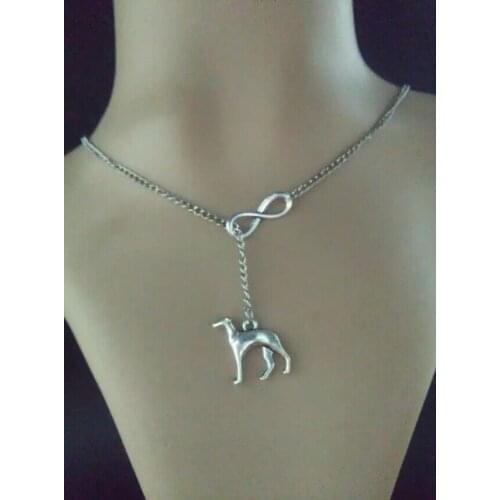 Lucky 8&Greyhound Dog Fashion Vintage charm sweater chain suitable necklace&bracelet DIY Women jewelry Accessories B530