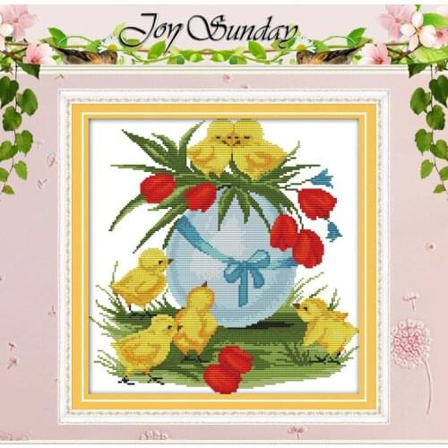 Chickens and Egg Patterns Counted Cross Stitch 11CT 14CT Cross Stitch Set Wholesale Cross-stitch Kits Embroidery Needlework