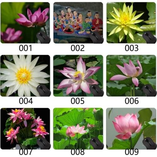 Lotus Board Cards Non-Slip Rubber Gaming Mouse Pad - Flower Mouse Pad