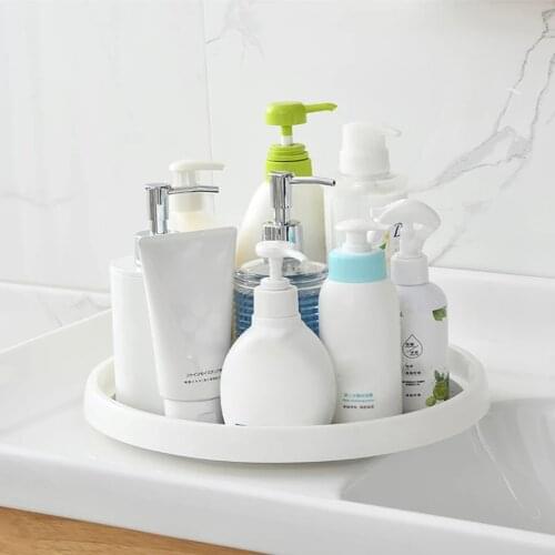 Non Slip Rotating Storage Tray Spice Seasoning Sauce Box Non Slip Shelf Kitchen Condiment Storage Box for Household