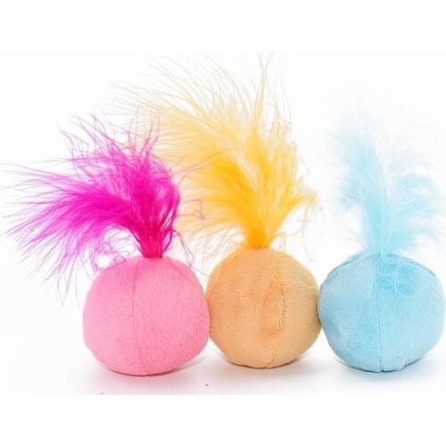 2020 NEW Plush balls Cat Toy Interactive Pet Feature Cat Toys Catnip Scratcher Playing Ball Toys Bell for Cats Pet Products