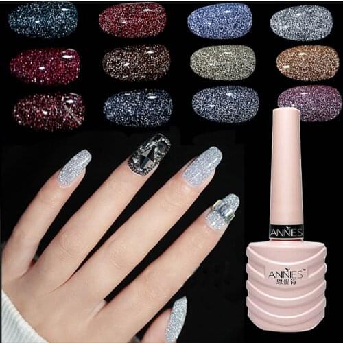 New Glitter UV Gel Nail Polish Explosion Semi Permanent Soak Off Nail Glue Nail Art Crystal Nail Gel Powder Nail Polish Glue