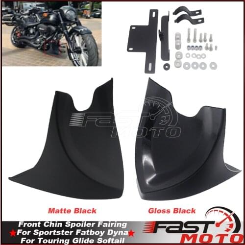 For Harley Fat Bob Dyna Touring Glide Softail Sportster XL 833 1200 Lower Air Dam Chin Fairing Front Spoiler Bottom Fender Cover