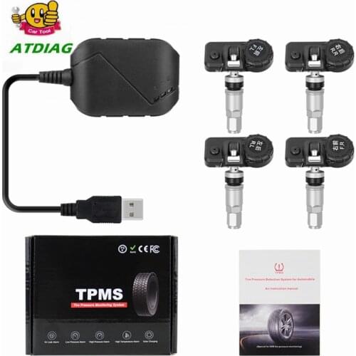 Android TPMS for Car Radio DVD Player Tire Pressure Monitoring System Spare Tyre Internal External Sensor USB TMPS