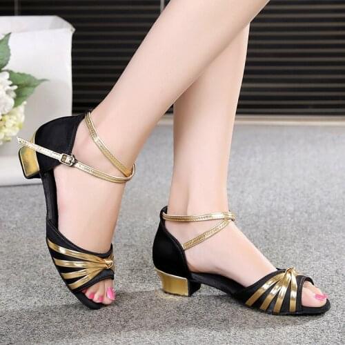 Girls Latin Dance Shoes Children Girls Beginners Dance Shoes Soft Low Heel Dance Shoes for Women Practice Shoes Women Shoes