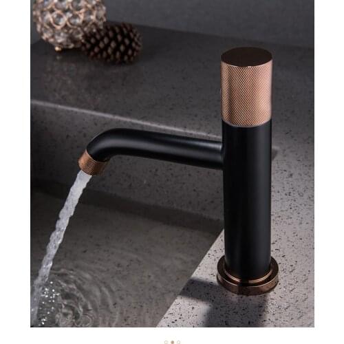 Top Quality Luxury Brass Bathroom sink faucet Single hole Single handle Basin mixer Tap Fashion design Black/Rose gold/Gun Grey