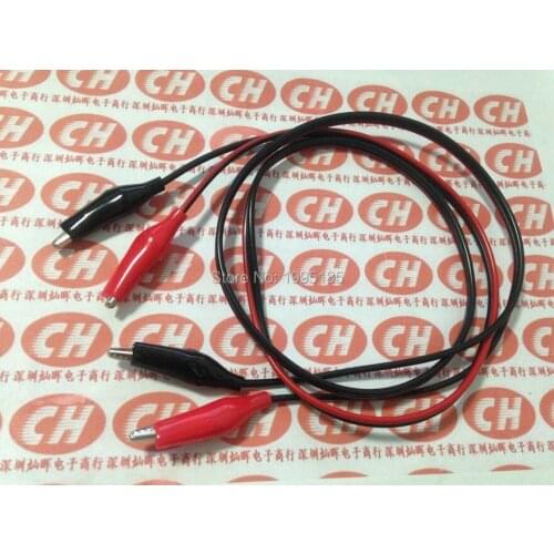 5PCS/Lot 1M Alligator Clips Electrical DIY Test Leads Alligator Double-ended Crocodile Clips Roach Test Jumper Wire cable