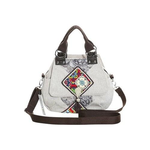New coming national String appliques small shopping handbag!Nice bohemian prints women shoulder bag Top multi-use casual Carrier