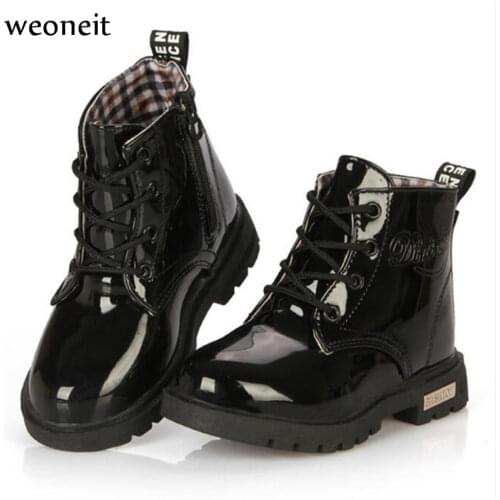 2020 Winter Children Boys and Girls Snow Boots Martin Boots Fashion Warm Cotton-Padded Baby Kids Snow Shoes Zipper Ankle Shoes