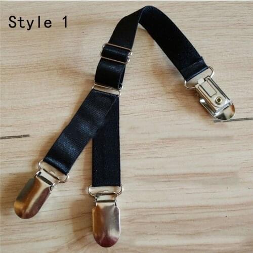 1pc Woman Sexy Y-shaped Double Socks Clip Duckbill Buckle Garter Leg Straps Garter Elastic Stockings Belt Sexy Metal Clips